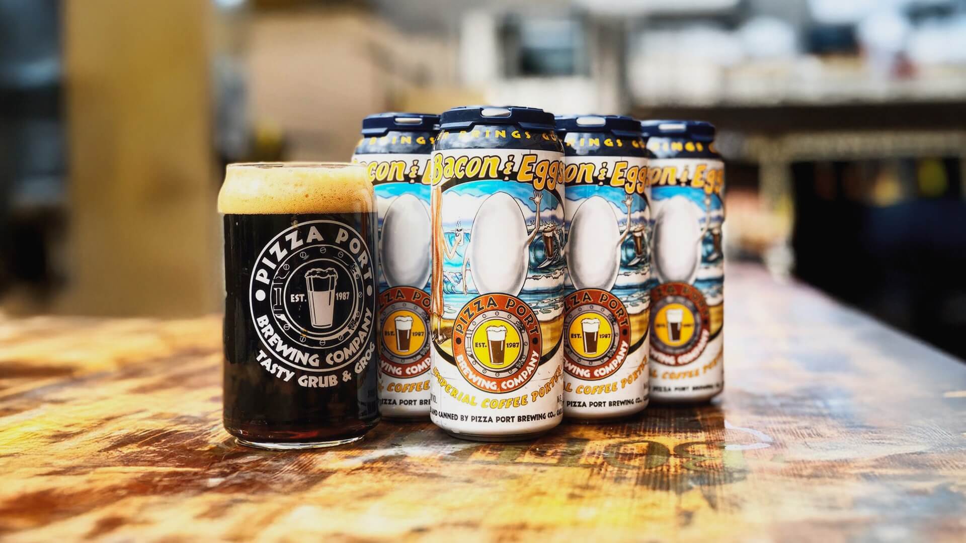 Pizza Port beverage packaging designed by Ernest Packaging