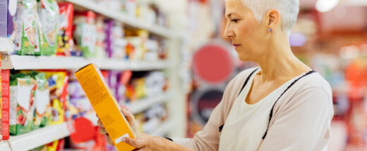 Mature Woman Groceries Shopping.