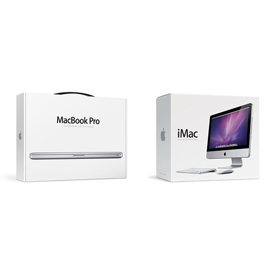 MacBook Pro and iMac packaging